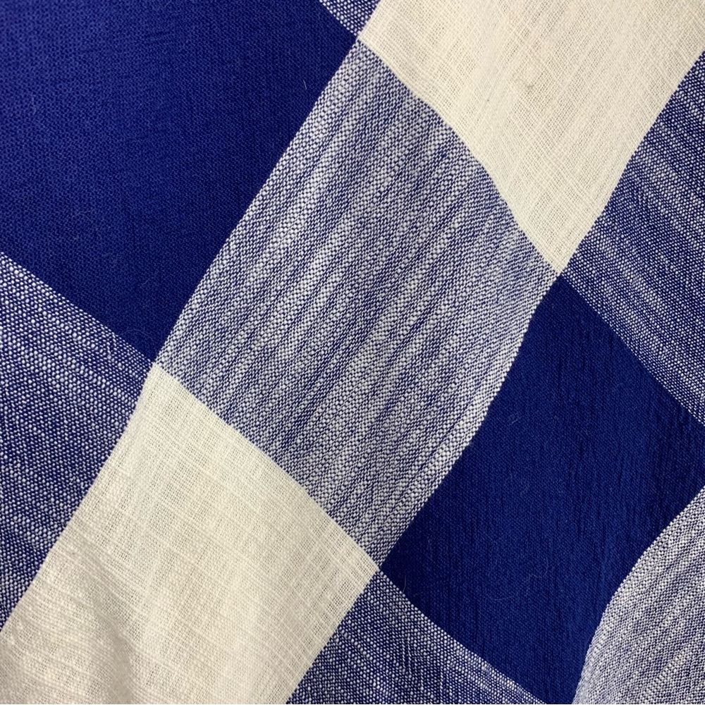 Natural Reflections Blue & White Gingham Spaghetti Strap Picnic Dress, size M - Picture 7 of 11